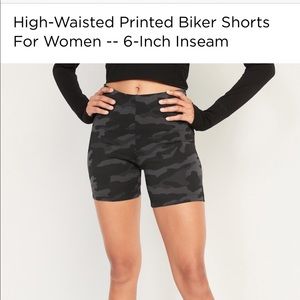 NWT High-Waisted Printed Biker Shorts For Women -- 6-Inch Inseam